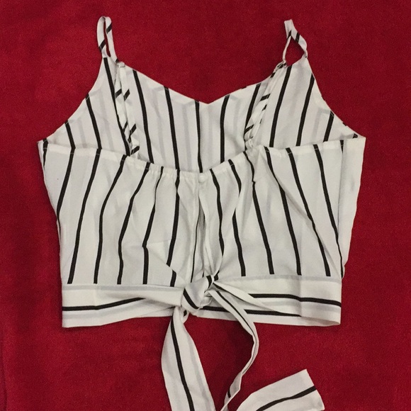 LAST! RESTOCK ‼️ Black white strip tie back Cami‼️ - Picture 7 of 8
